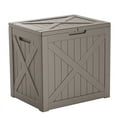 thumbnail image 2 of EasyUp 32 Gallon Resin Deck Box, Lockable Patio Outdoor Storage Box for Furniture, Garden Tools and Tools Storage, Waterproof Outside Storage Boxes, 2 of 8