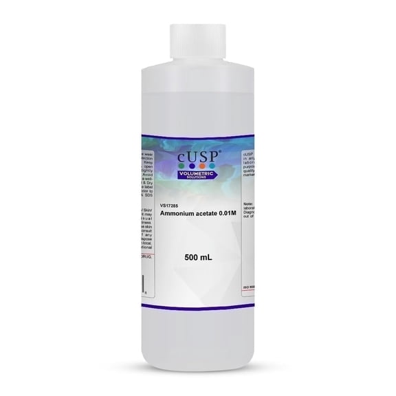 Ammonium Acetate 0.01M Solution | 500mL High-Purity Reagent for Laboratory, Chemical Analysis & Buffer Preparation