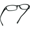 LifeArt Blue Light Blocking Glasses, Computer Reading Glasses, Transparent Lens, Reduce Eyestrain, Stylish for Women and Men (+3.00 Magnification, Black)