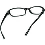 LifeArt Blue Light Blocking Glasses, Computer Reading Glasses, Transparent Lens, Reduce Eyestrain, Stylish for Women and Men (+3.00 Magnification, Black)