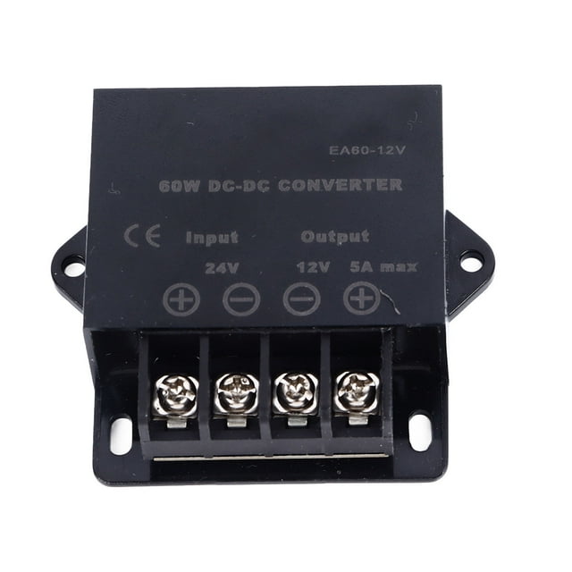 Convertidor de CC de 24 V a 12 V, fuente de alimentación reductora, regulador de voltaje para equipos a bordo, 5 A