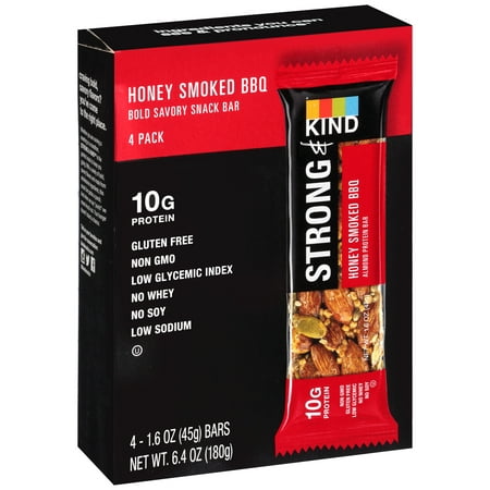 Strong & KIND ™ miel fumé barbecue amande Protein Bar 4 à 1,6. onces. Bars