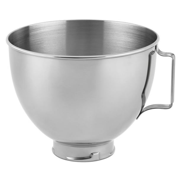 Tazón de acero inoxidable KitchenAid, 4.5 cuartos, plateado, pulido