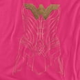 thumbnail image 2 of Wonder Woman Movie Armor Outline Women's T Shirt, Hot Pink, Small, 2 of 6