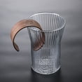 thumbnail image 3 of Capacidad 300ML Se puede vender en múltiplos Taza de vidrio antiescaldadura en forma de oreja colgante retro simple con astillas de madera ANGGREK  Otros, 3 of 8