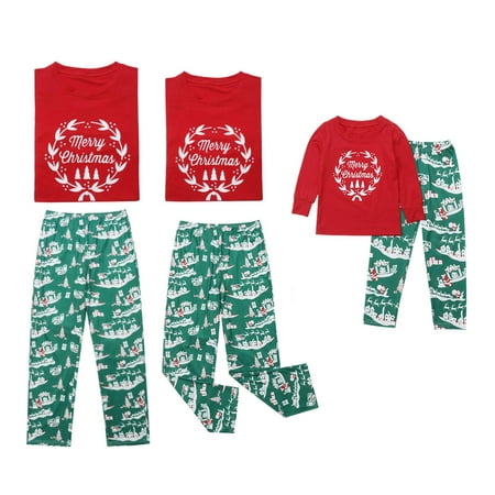 Merry Christmas - Santa Claus & Reindeer Family Matching Pajama Sets Sleepwear for