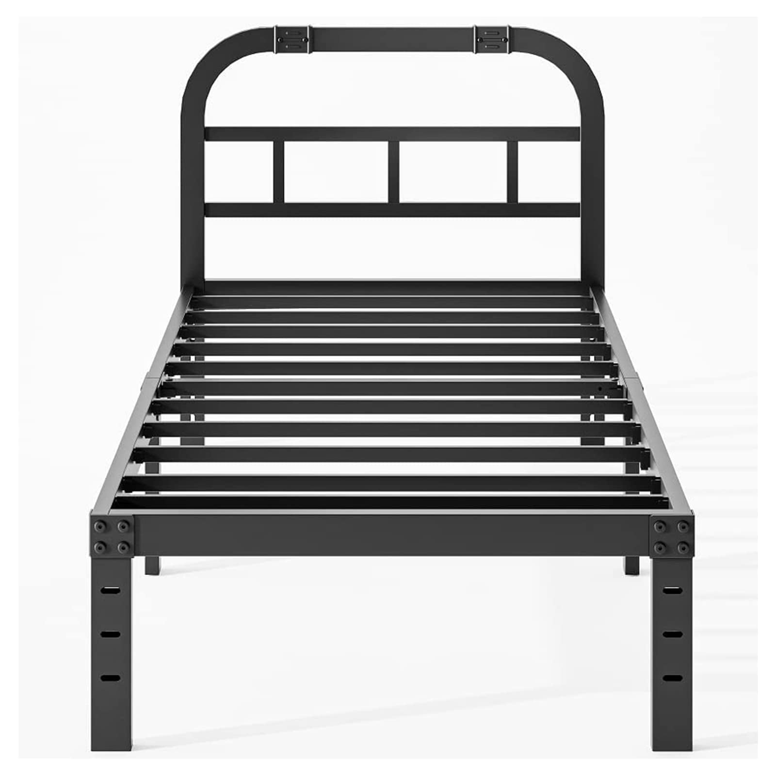 ZIYOO Twin Size Bed Frame With Headboard, 3000LBS Heavy Duty Bed Frame ...