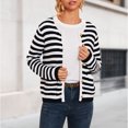 thumbnail image 1 of Suéter de cuello redondo para mujer cárdigans cómodos abrigo elegante prendas de vestir para primavera y otoño, 1 of 7