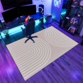 thumbnail image 3 of Boho Pink Rug 5x7ft Area Rugs Minimalist Arch Lines Rugs Non Slip Low Pile Indoor Throw Carpet for Living Room Bedroom Gameroom Study Office Entrance Foyer, 3 of 6