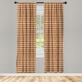 thumbnail image 2 of Ambesonne Christmas Curtains, Art Snowflakes Pattern, Pair of 28"x84", Burnt Orange Pale Sepia, 2 of 4