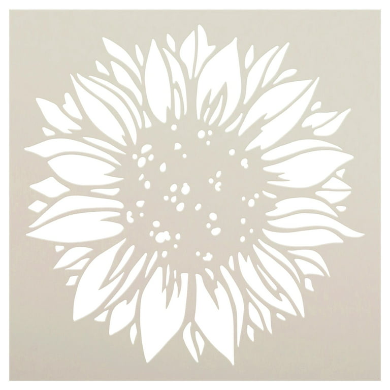 DLY LIFESTYLE Large Sunflower Stencil (12x15 Inches) - Reusable
