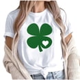thumbnail image 1 of Camiseta de Manga Corta de Cuello Redondo Impresa de Primavera Superior de las Mujeres, Mezcla Ligera de Poliéster para Uso Diario Y de Fiesta Casual, 1 of 1