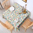 thumbnail image 2 of Pioneer Flower Floral Print Pattern Square Tablecloth, Waterproof Wipeable Spillproof Washable Table Cover for Home Kitchen Party and Daily Decor 60"x60", 2 of 6