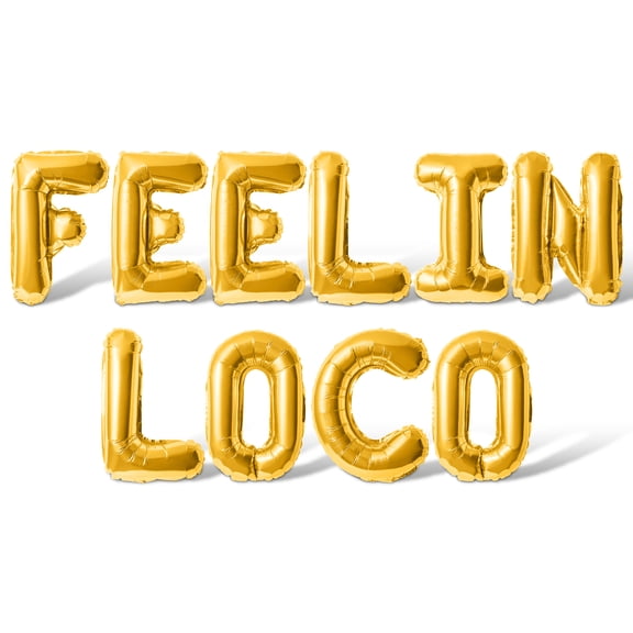 Letter Balloons - FEELIN LOCO 16" Inch Alphabet Letters Foil Mylar Balloon Bachelorette or Bridal Shower Party Banner (Gold)