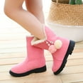 thumbnail image 5 of Generic Shoes Boys Children Kids Baby Girls Winter Warm Solid Hairball Snow Short Boots Shoes for Classic Versatile Non Slip Comfortable Shoe(5.5-6Years,Pink), 5 of 9