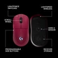 thumbnail image 6 of Logitech G PRO 2 Lightspeed Wireless Gaming Mouse, Right- or Left-Handed Mouse with up to 4 Customizable and Switchable Magnetic Side Buttons, 44K DPI Sensor, USB-C Charging, for PC/Mac - Magenta, 6 of 14