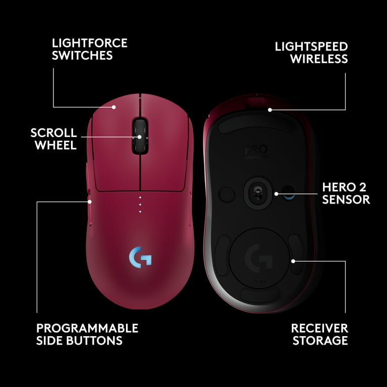 Logitech G PRO 2 Lightspeed Wireless Gaming Mouse, Right- or
