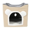 thumbnail image 2 of Cat Hideaway, Warm Foldable Cat Hideaway  for Kitten Beige,Gray, 2 of 7
