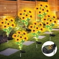 thumbnail image 3 of Goodea 6 Sunflower Lights Outdoor Garden Decor, Solar Flowers Lights Waterproof, Sunflowers Gifts for Mom Women Grandma Birthday, Decorative Stakes Lights for Landscape Yard Patio Lawn, 1 PACK, 3 of 6