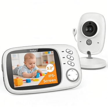 BOIFUN Baby Monitor with Camera and Audio, No WiFi, VOX Mode, Night Vision, 3.2'' HD Screen, Two-Way Audio, Baby Camera