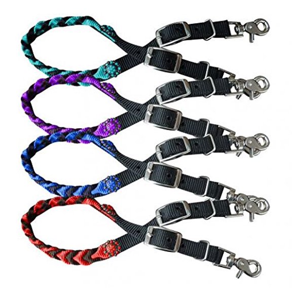 Showman Braided Nylon Wither Strap w/ Rhinestone Conchos