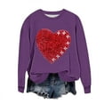 thumbnail image 2 of ZyeKqe Sweatshirts for Women Plus Size Valentines Day Printed Tops Fleece Lined Long Sleeve Shirts Fashion Clothes, 2 of 6