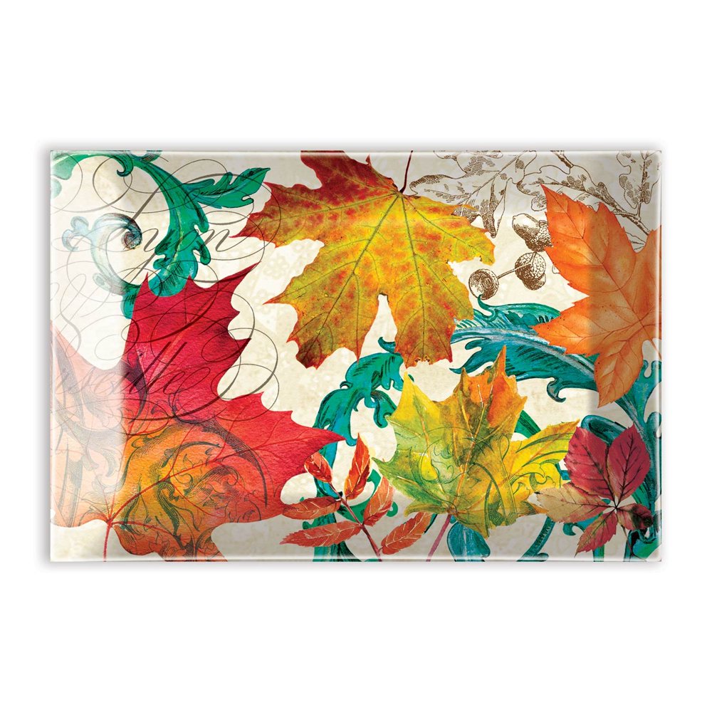 Michel Design Works Rectangular Glass Soap Dish, Fall Symphony