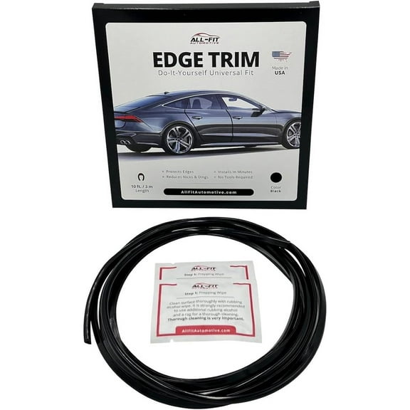 All-Fit Edge Trim Complete Door Guard - 2 Door - Universal Fit - Made in The USA - (Black)
