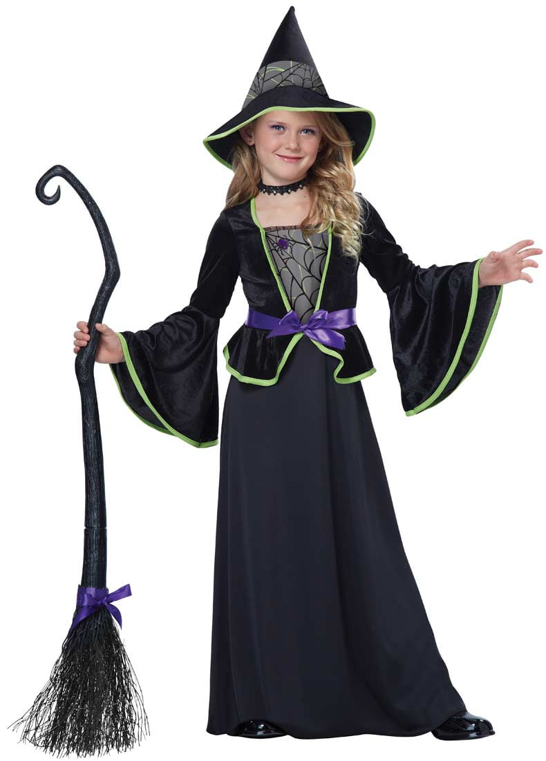 Girls Classic Black Witch Costume - Walmart.com