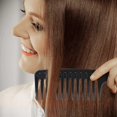 thumbnail image 5 of Peine de dientes anchos ZHAOCHENG para cabello rizado largo mojado desenredante negro, 5 of 5