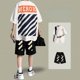 thumbnail image 5 of Conjuntos de pantalones cortos para hombre, novedad estética a rayas en camiseta lisa de algodón para hombre, talla 5xl, informal, fresca, holgada, nueva prenda superior a juego, ropa de lujo, 5 of 5