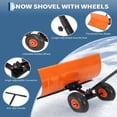 thumbnail image 3 of Ourlova Pelle à Neige de 20 Pouces de Large avec Roues, Pousse-Neige Réglable avec Poignée à Angle et Hauteur Réglables à 5 Positions pour un Déneigement Flexible, 3 of 7