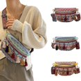 thumbnail image 2 of Tejido a mano de ocio Hobo bolso de paja nacional bolso de mensajero femenino con borlas, 2 of 2