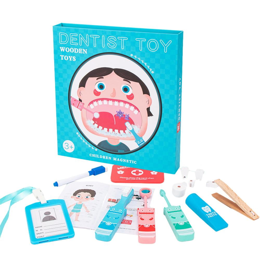 Julam Dentist Toy Dentist Tools Toy With Teeth Model Pretend Dentist