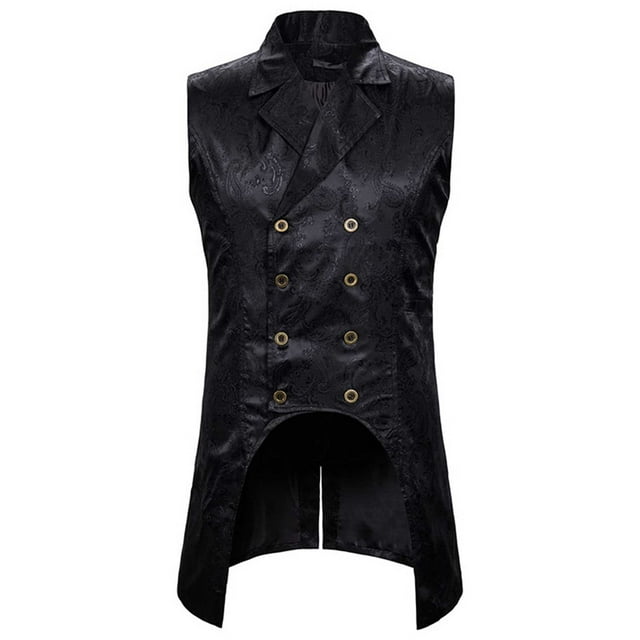 Men's Vests Fashion Prom Mid-Length Tuxedo Vest - Solid Color, Matching Shirt, Work/Occasion (S-XXL)
