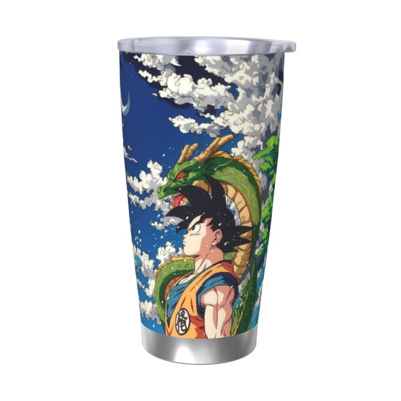 20oz Stainless Steel Water Bottle Dragon Ball Kids Insulated Tumbler for Car School Travel Sports Outdoor