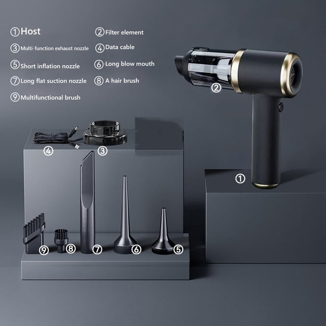 Wzzjkit Portable Vacuum Cleaner/Car Vacuum Cleaner/Handheld Vacuum Cleaner Rechargeable Handheld Car Mini Vacuum Cleaner Household USB Rechargeable High Power Recharg