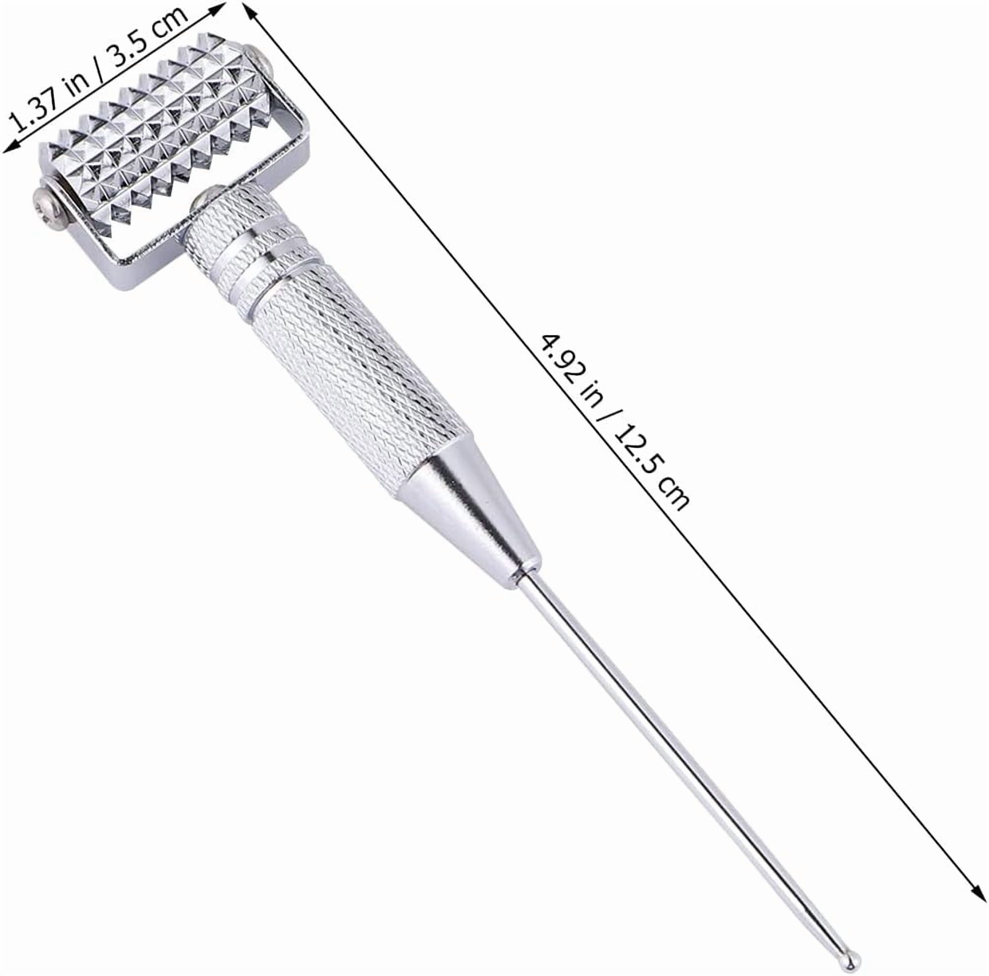 ABCISI Acupuncture Pen Ear Massage Tool, Face Roller Adjustable Deep Tissue Massage Tool for Face Ear Self-Massage, Flexible Multi-Functional Acupuncture Roller for Clinic and Household