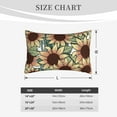 thumbnail image 6 of LNWH Rectangle Pillow Cover, Tropical Flower Sunflower Cushion Covers Pillowcase for Couch Bedroom Sofa, 16"x24", 6 of 7