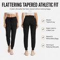 thumbnail image 5 of MASKERT Women's Joggers Pants-Athletic Running with Pockets Tapered Casual Workout Pants Black （Size XS-XXXL）, 5 of 10
