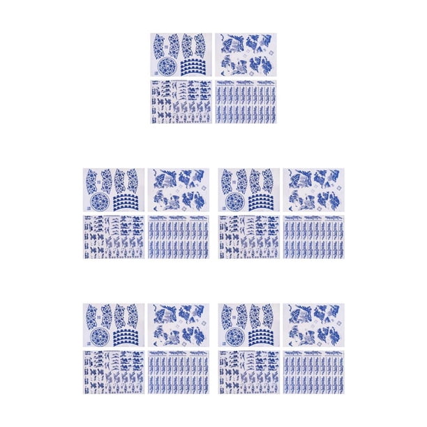 Yuarrent Calcomanía de cerámica de estilo oriental para manualidades Porcelana artesanal para porcelana Calcomanía de papel de porcelana Type2 NO2