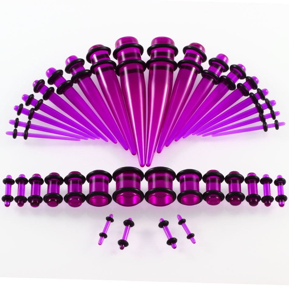 Yeahmol Acrylic Ear Stretching Kit 14G00G Ear Gauge Kit Taper Set Ear