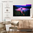 thumbnail image 5 of Elephant Stock Pink Lake Tahoe Wall Art - Horizontal Canvas Wall Art - Living Room Wall Decor - Nature Canvas - Black And Pink Decor - 36" x 24", 5 of 8