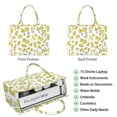 thumbnail image 2 of Large Capacity Tote Bag,Yellow Lemon Fruit Slices White Pattern Handbag Fashion Luxury Tote Bag,15.7"x13"x 5.1" Inches,Laptop Compatible, 2 of 6