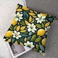 thumbnail image 7 of Lemons Decorative Throw Pillow Cover Case, Green Leaves and Flowers  Outdoor Pillow Cases Square Standard Cushion Covers for Sofa Couch Bed Car, 7 of 7