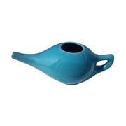 SoulGenie Classico Leak Proof Durable Ceramic Neti Pot - Nasal Irrigator - Blue