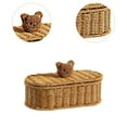 thumbnail image 3 of jifeng Imitation Rattan Storage Basket Storage Box Multipurpose Desktop Container Woven 28cmx14cmx9cm, 3 of 9