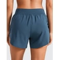 thumbnail image 2 of CRZ YOGA Mid Waisted Dolphin Athletic Shorts for Women 4 Inches with Liner, 2 of 5