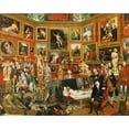thumbnail image 2 of Johan Joseph Zoffany 18x15 Gold Ornate Wood Frame and Double Matted Museum Art Print Titled - Tribuna of the Uffizi, 2 of 4