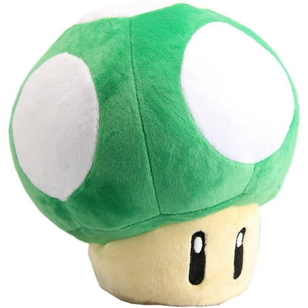 Mario Green Mushroom Plush Stuffed Toy 8"
